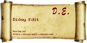 Diósy Edit névjegykártya